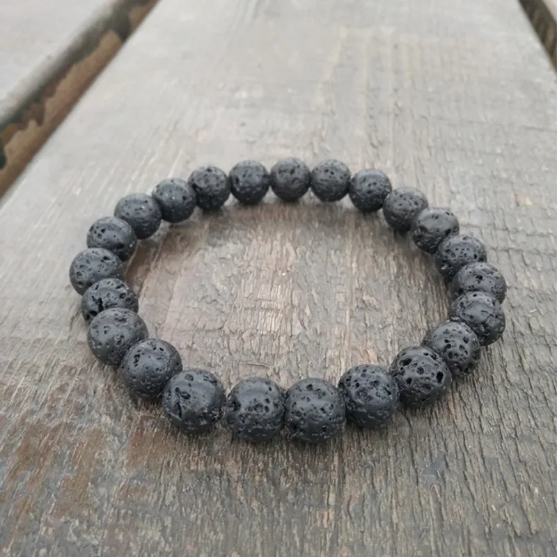 8 мм тигровый глаз натуральный камень лава Будда браслеты из бисера для мужчин