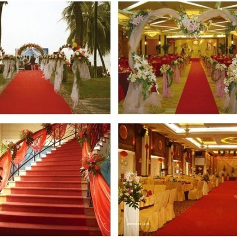 Свадебная вечеринка красный ковры украшения NoEasy разрыв проход бегун 1 м x 5 рулон