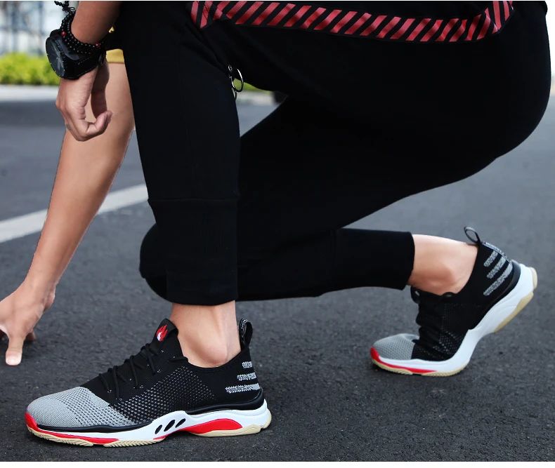 Prikol/Модная стильная мужская спортивная обувь в стиле Swag; дышащая сетчатая трикотажная обувь для тенниса; Zapato