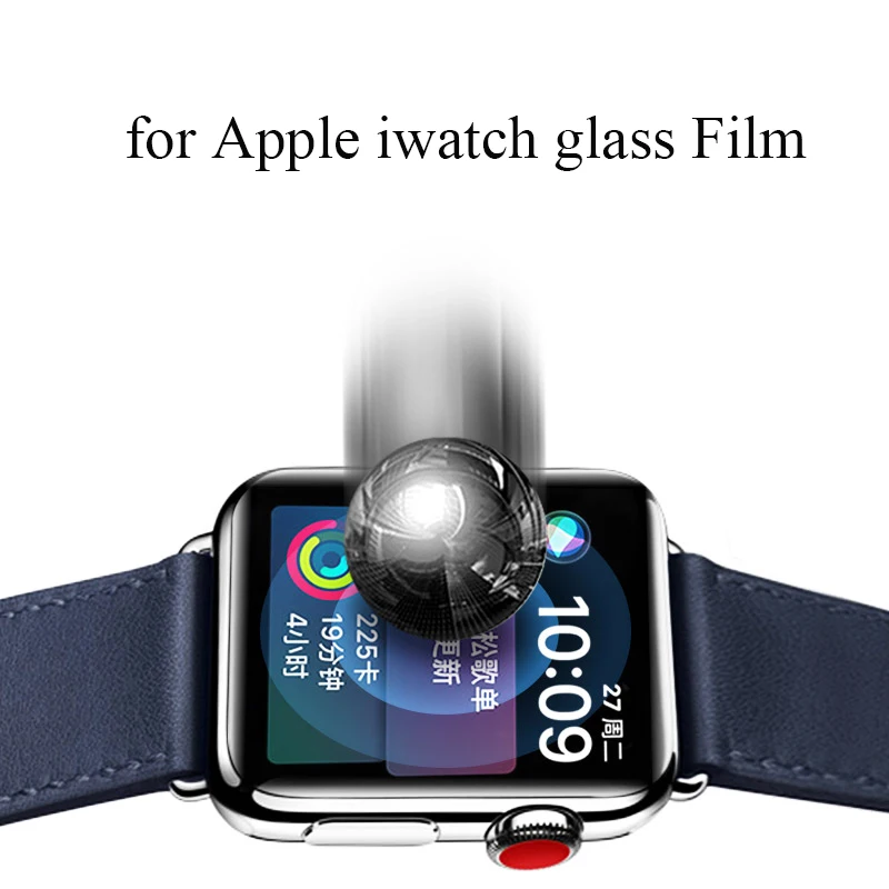 Suntaiho 9D полное покрытие гелевая стеклянная пленка для Apple Watch 4 40 44 мм Защита экрана