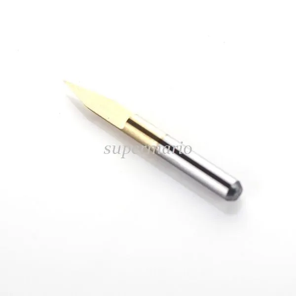 1x Titanium Coated Carbide PCB Engraving CNC Bit Router Tool 25 Degree 0.1mm Tip | Инструменты