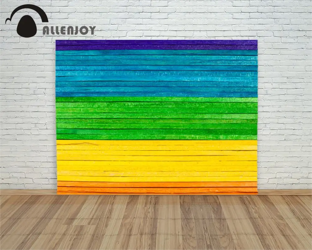 Allenjoy радужные фоны для фотосъемки красочные деревянные настенные абстрактные