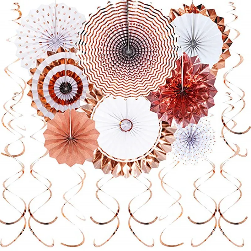 

Свадебное украшение, украшение вечерние вечеринки, дек, девичник, украшения для девичвечерние, розовое золото, подвесные бумажные веера, ук...