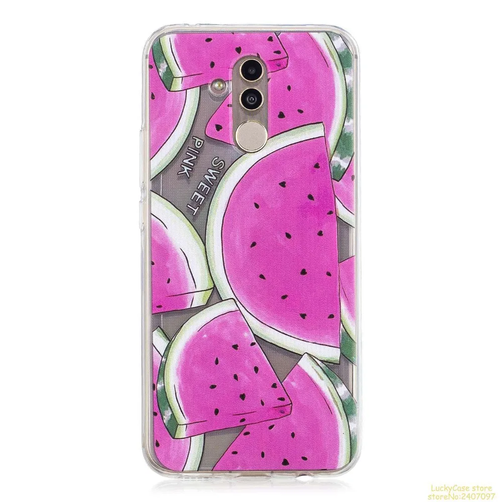 Для Coque huawei Коврики 20 Lite Мягкие TPU крышка каваи мультфильм печатных силиконовый