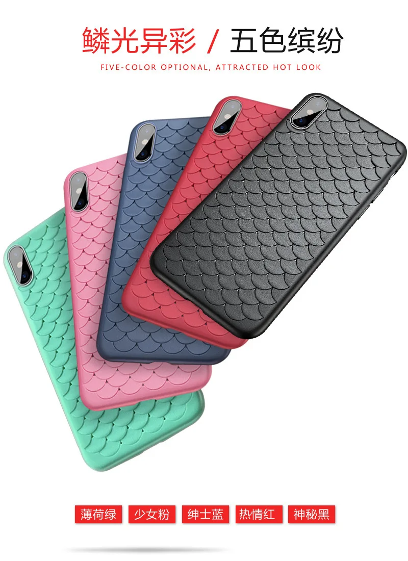 iboann Louver matte Ultra Thin Leather texture soft gel tpu scale cases for iphone 6 6s 6plus 7 8 plus X phone case |