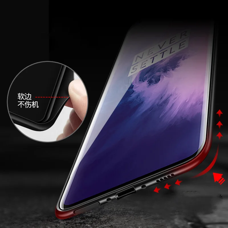 Новый стеклянный чехол для Oneplus 7 Pro One Plus 6 6T с рисунком из закаленного стекла