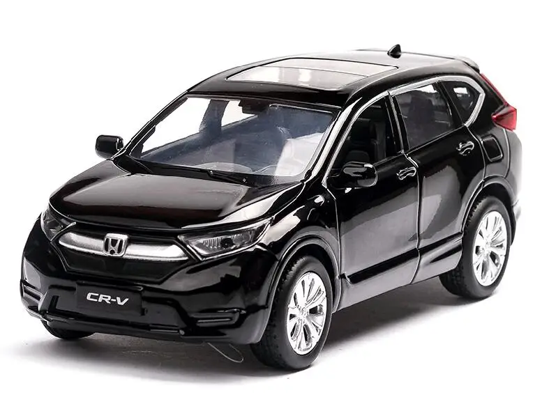 Черный 1/32 Honda CR-V Diecasts& Toy Vehicles модель автомобиля со звуком и светильник коллекция автомобиля игрушки для мальчика Детский подарок на день рождения - Цвет: Черный