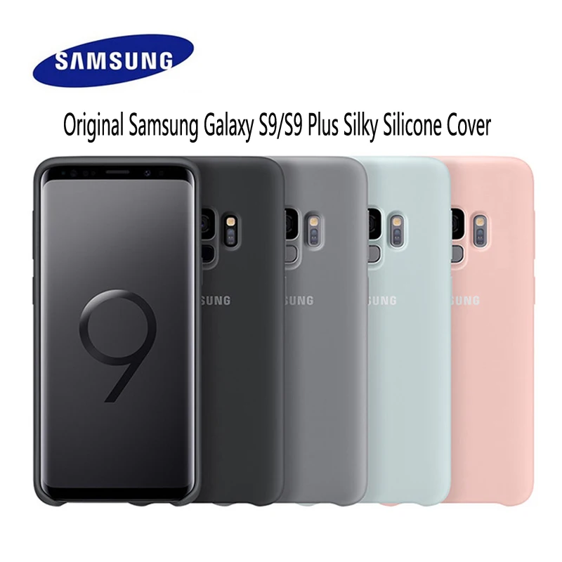 Оригинальный samsung Galaxy S9/S9 Plus S9 + шелковистый силиконовый чехол с мягким сенсорным