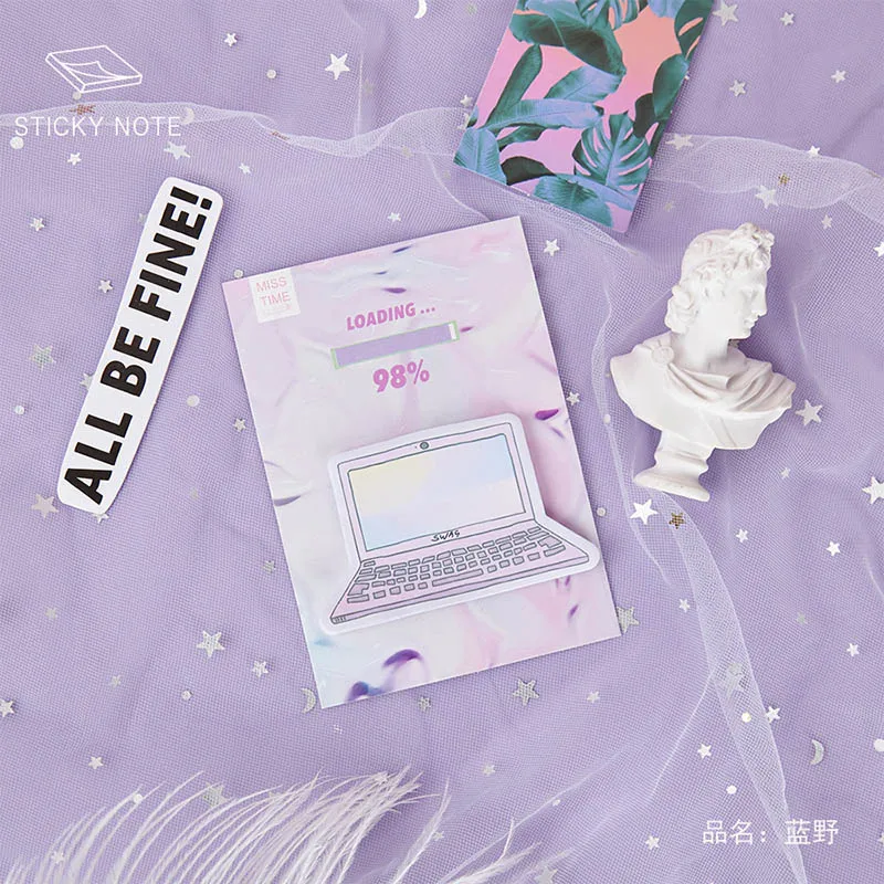 3 Креативный Vapor Wave самоклеящийся Набор стикеров для заметок закладки для блокнота школьные офисные канцелярские принадлежности Escolar Papelaria - Цвет: 3