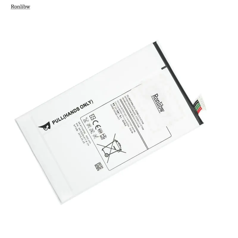 Сменный аккумулятор Ronlibw для планшета Samsung Galaxy Tab S 8 4 SM T700 T705 4900 мАч|Аккумуляторы
