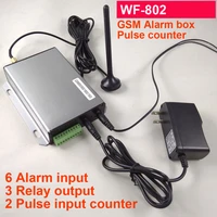 6 input gsm sms alarm box coin acceptor pulse counter alarm unit 3 relay output for vending machine and game machine