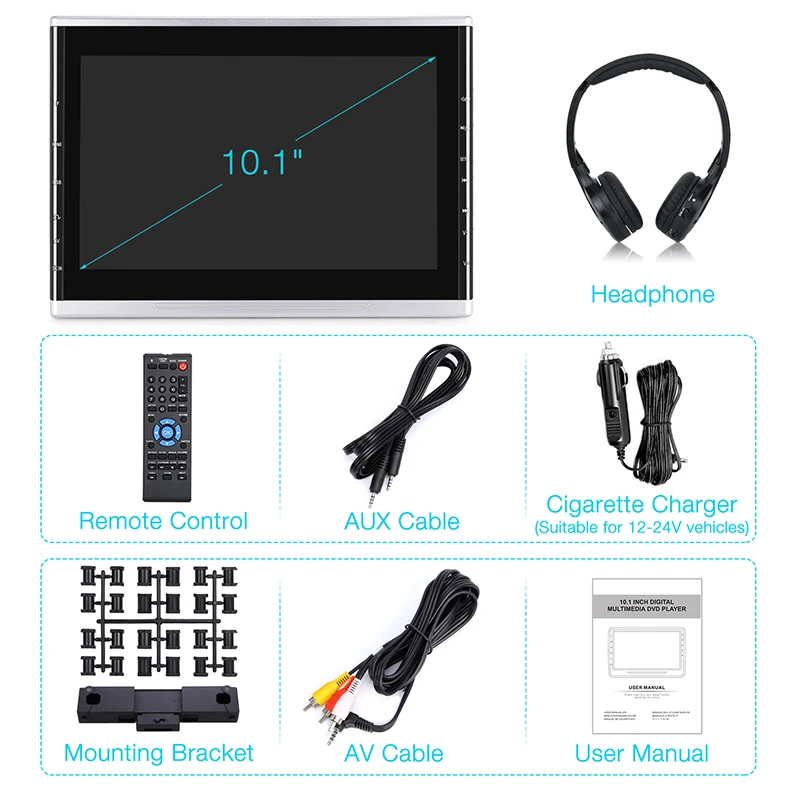 Тыква 10 1 дюймов Автомобильный подголовник монитор dvd плеер USB/SD/HDMI/FM/игра TFT LCD