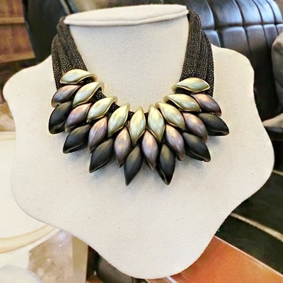 Женское ожерелье с подвеской ZOSHI плетеная цепочка из ткани пластиковые подвески