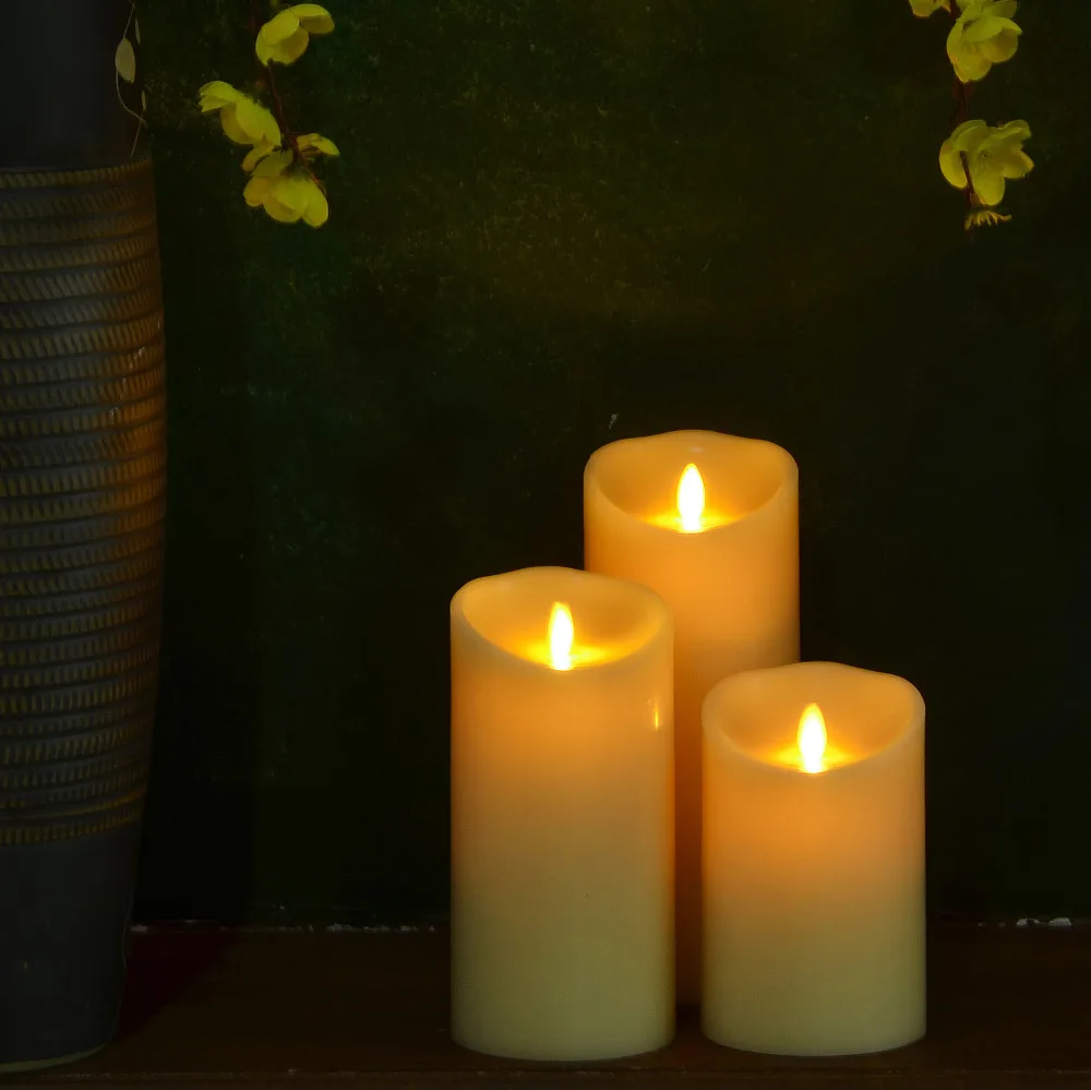 Luminara беспламенные светодио дный свечи из слоновой кости реальный воск 3 5 на 7 9
