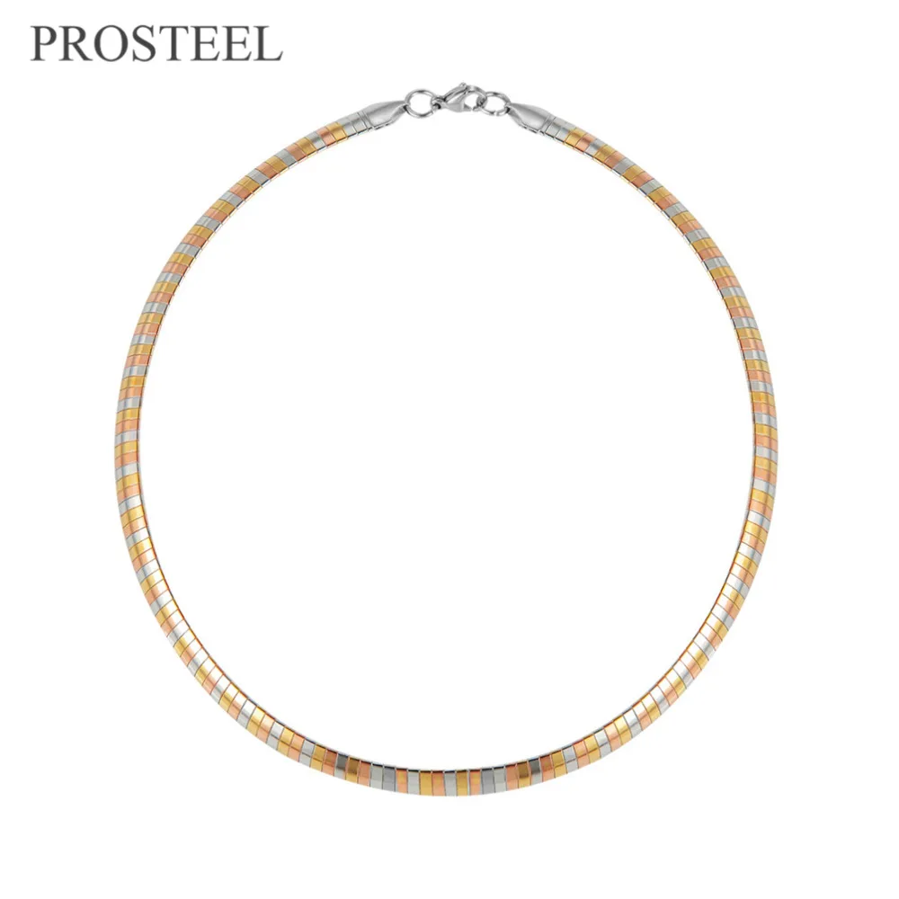 Pro Сталь Chocker Воротник Модные украшения моменты заявление Цепочки и ожерелья