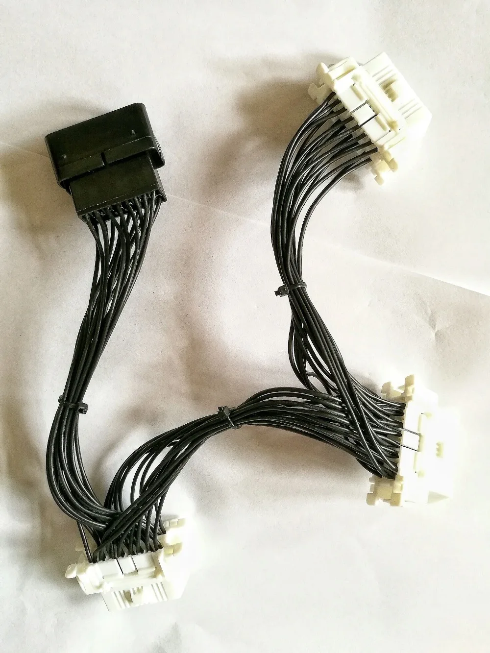 5 шт. OBDII OBD II 2 OBD2 Удлинительный кабель Y сплиттер J1962 Штекерный к тройному гнезду 16