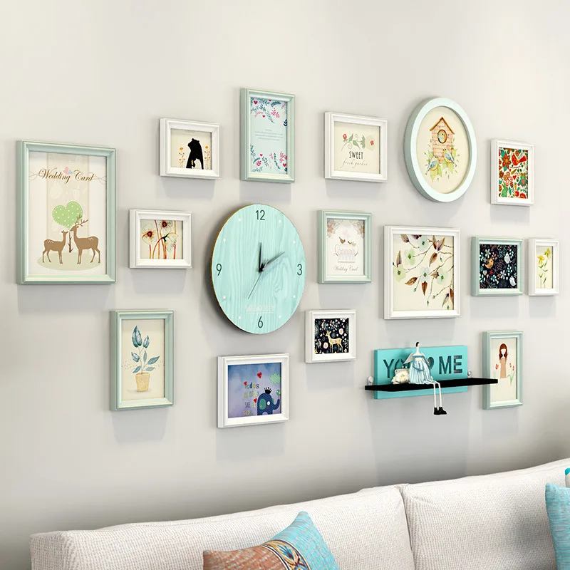 Quality Fresh Photo Frame Set Living Room Picture Wall Decoration Combination porta retrato moldura | Дом и сад