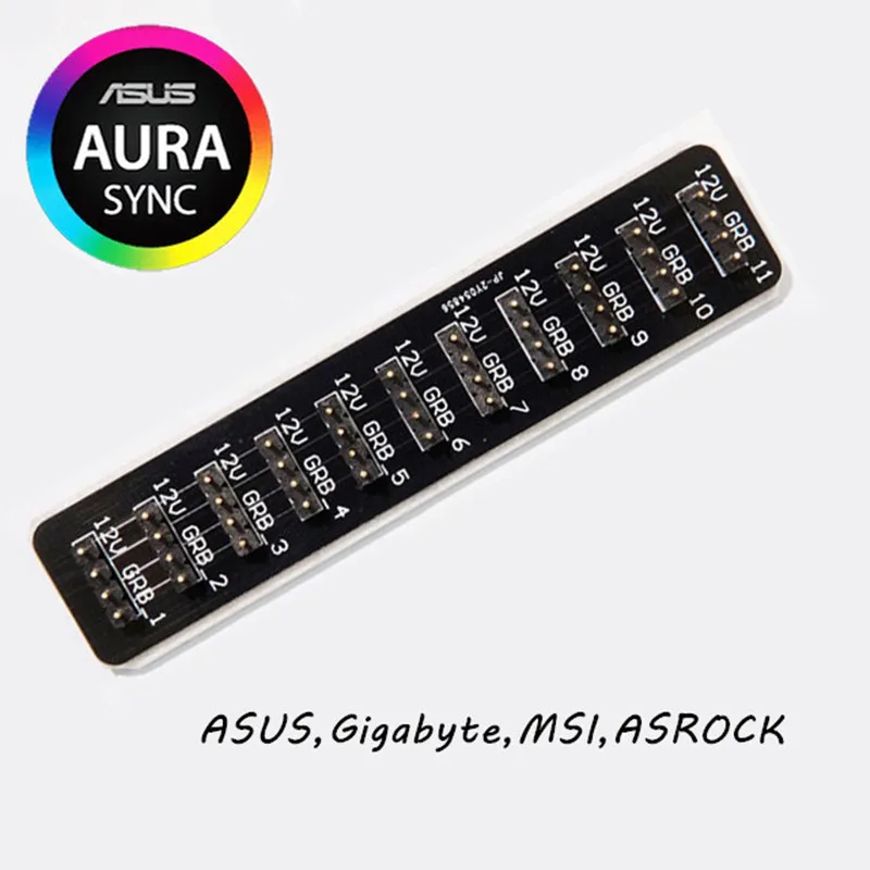 Материнская плата концентратора RGB AURA SYNC 12 В 4 контактный интерфейс 1 10 контроллер