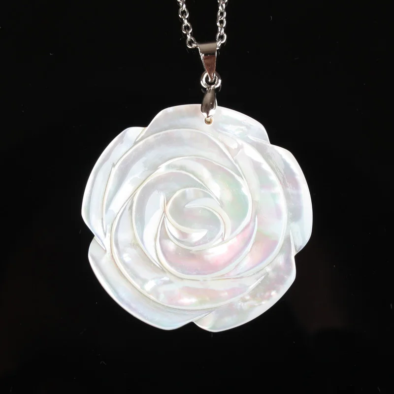 1 шт. подвеска Роза|shell jewelry|shell charm pendantsshell pendant |