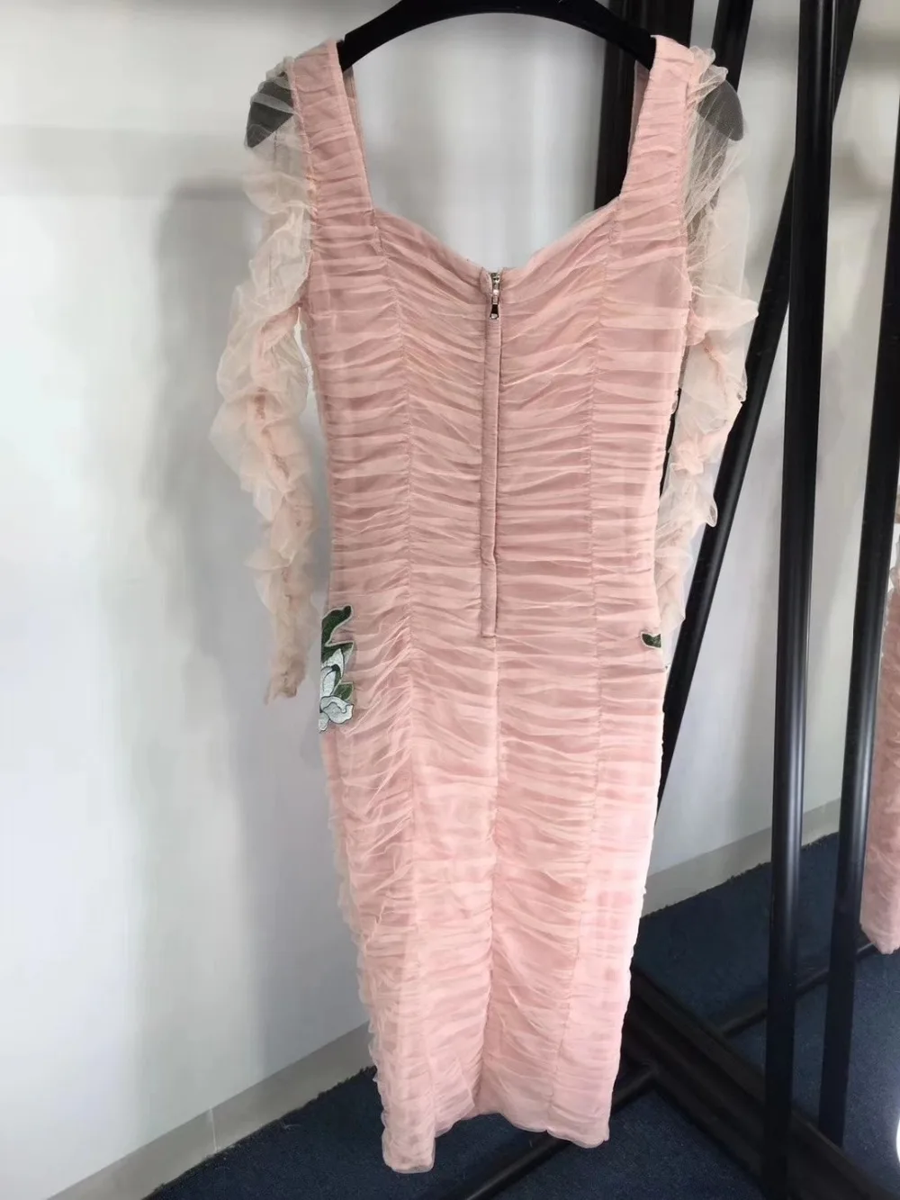 Женское платье, розовое, сексуальное, ropa mujer vadim, облегающее, вечерние, rohe longue femme, модная, с вышивкой, для селфи, женская одежда