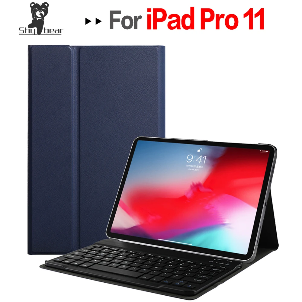 ПУ кожаный чехол для 2018 выпущенный IPad Pro 11 ''планшет a195. съемный с Bluetooth