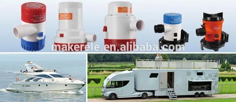 MKBP-G2000-12 погружной водяной насос 12 V 2000GPH Трюмная помпа, водяной насос с днищем насос ПОПЛАВКОВЫЙ выключатель