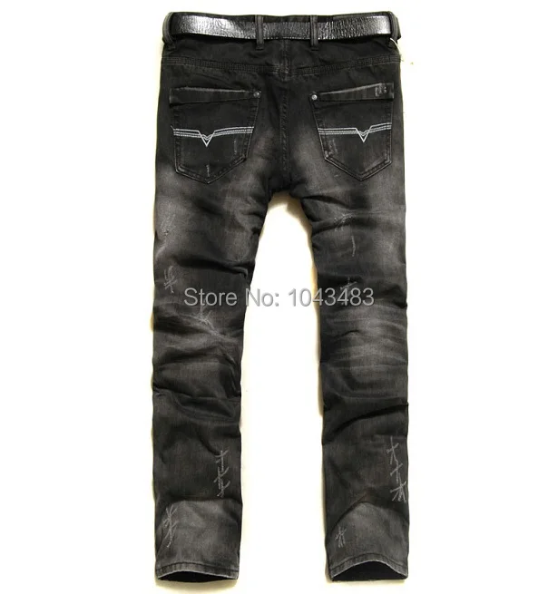 New Arrival 2014 fashion brand men's jeans top quality disel casual washed cozy denim straight pants Free shipping | Мужская одежда