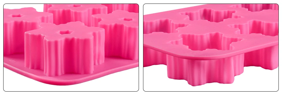 6 Forms Silicone Soap Mold 3d Snowflake Soap Mould For Soap Making Safe Handmade Craft Flowers Bathroom Kitchen Soap Molds