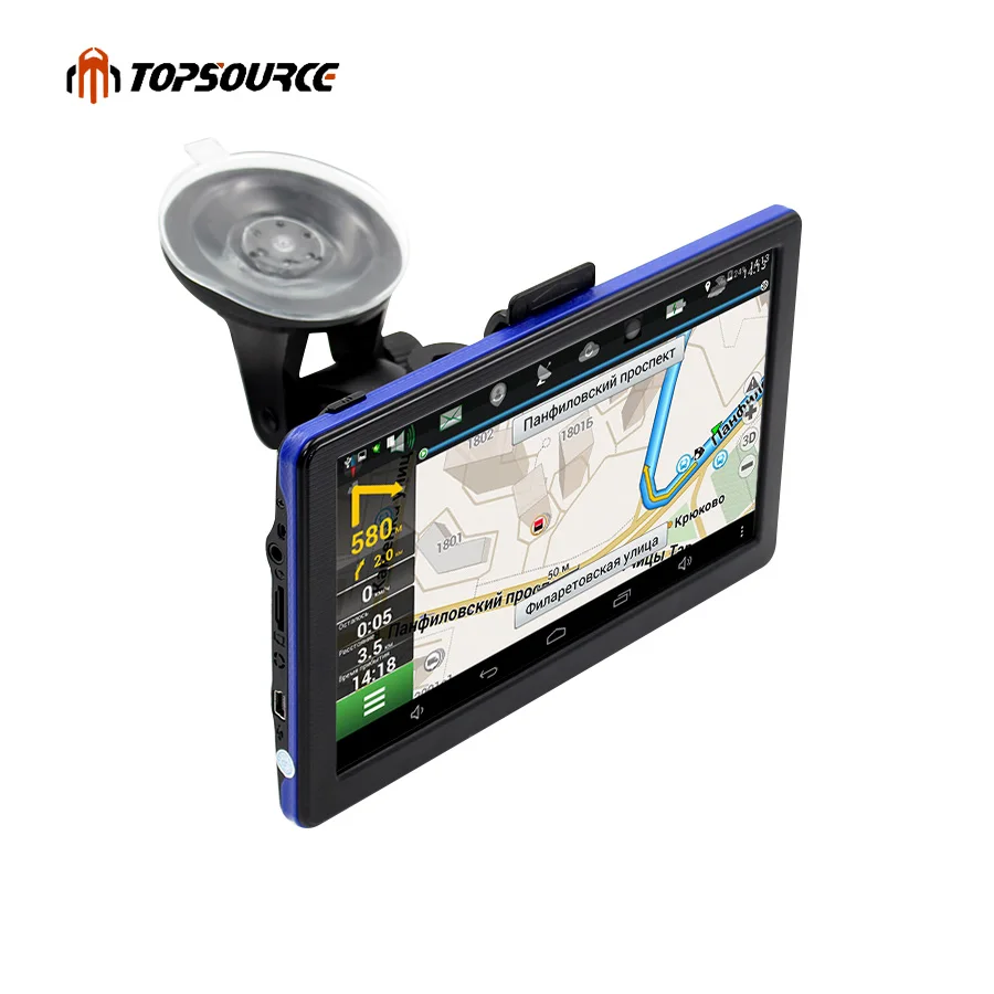 Автомобильный GPS навигатор TOPSOURCE 7 дюймов HD емкостный экран Win CE6.0 FM встроенный 8 Гб