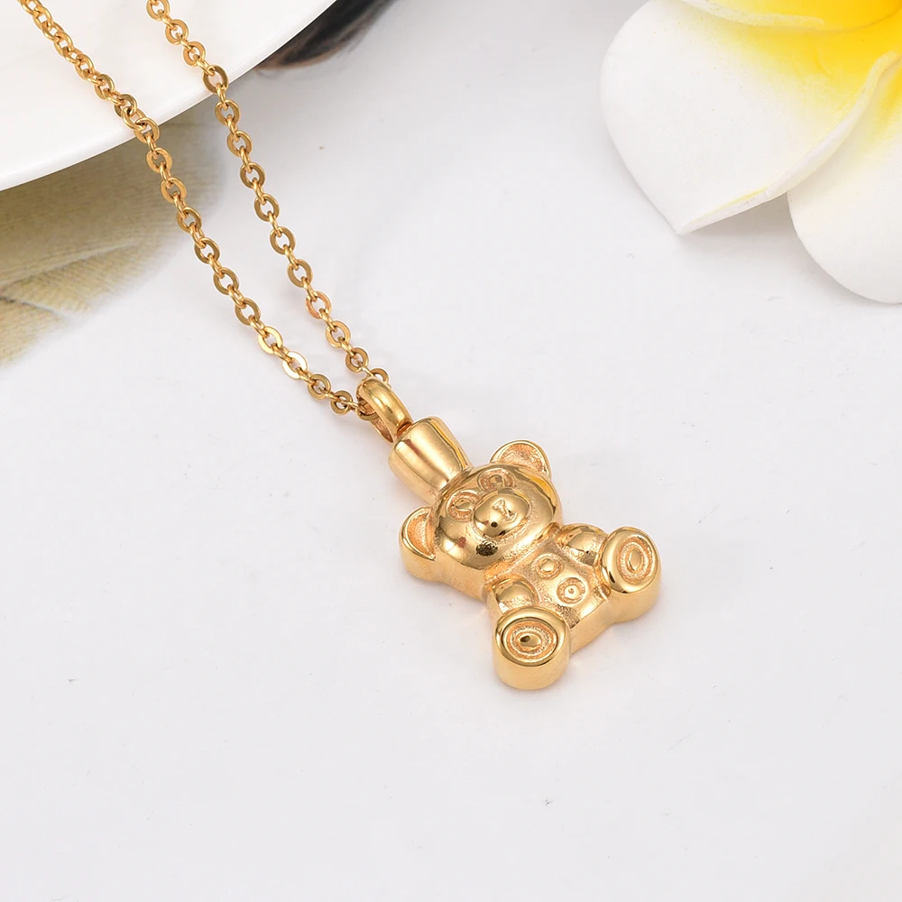 MiniCremation нержавеющая сталь Cute Bear на урнир погребальный пепел подвеска-сувенир