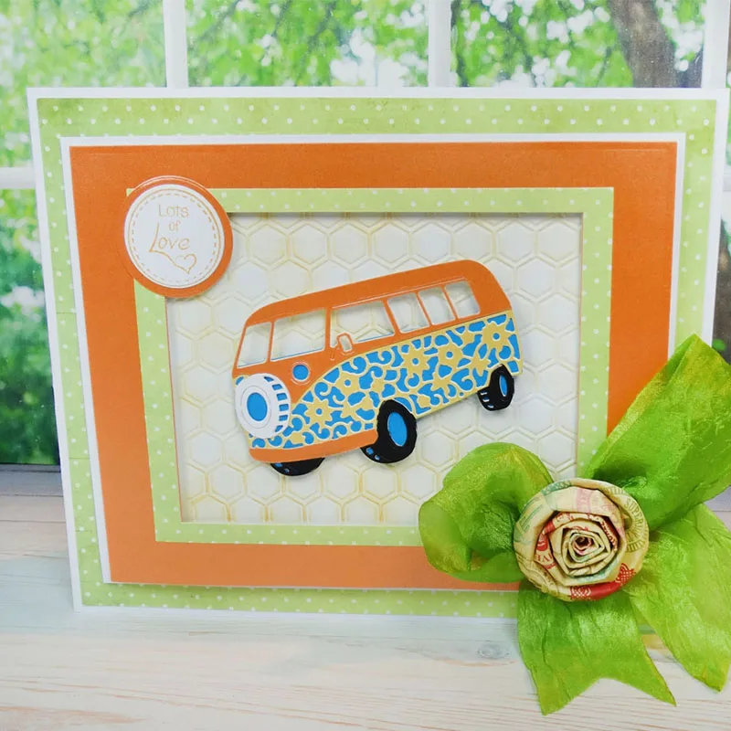 Симпатичные металлические трафареты для высечки в автобусе скрапбукинга