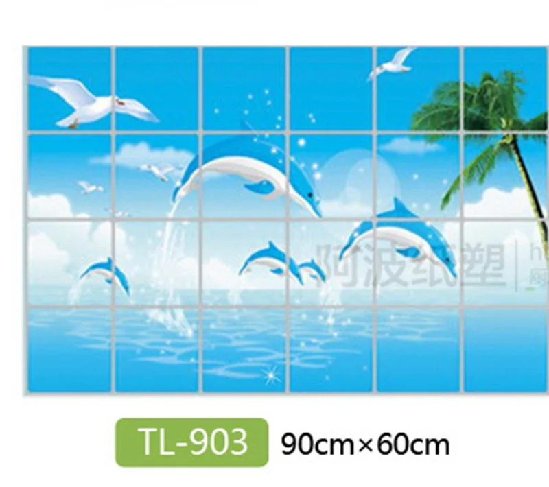 Водостойкая настенная наклейка из алюминиевой фольги для ванной комнаты