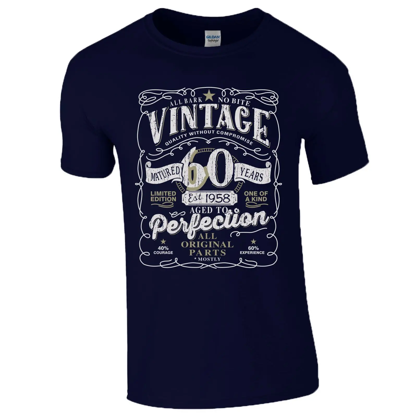 60th Birthday Gift T Shirt Made In 1958 Original Parts 60 Years Mens Ladies Top Fashion Summer Paried Tshirts Tops Tshirt Homme | Мужская