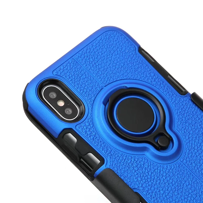 3 в 1 полный защитный чехол для iPhone XMAX X XS вращение автомобиля палец кольцо Крышка XR