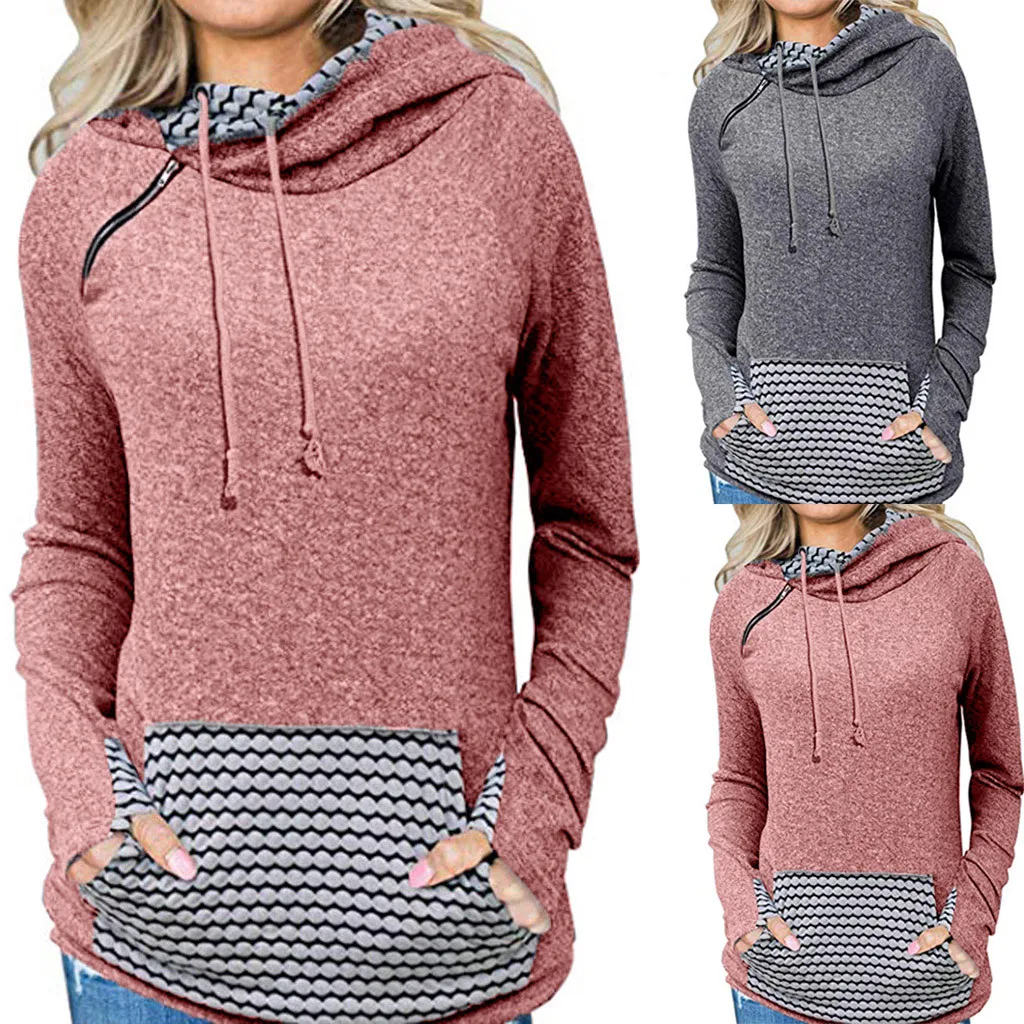 Women Long Sleeve Casual Print Patchwork Pullover Hooded SweatShirt Top Blouse womens sweatshirts pullover sudaderas para dama#3 | Женская