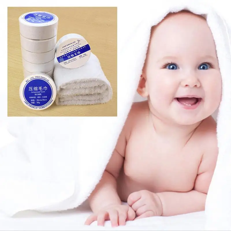 

Space Saving Cotton Hotels Camping Trip Practical Easy Carry Portable Towels Essential Travel Use Compressed Towels