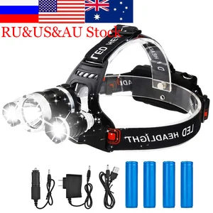 ZK20 T6 светодиодный налобный фонарь 8000 Люмен фонарик налобный фонасветильник водонепроницаемый налобсветильник Кемпинг Туризм Рыбалка Горнодобывающий светильник онарь