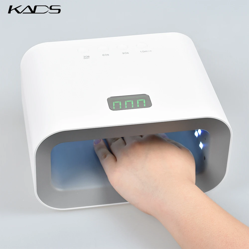 KADS светодиодная УФ-лампа для ногтей 90 Вт Сушилка для ногтей красный светильник для ухода за кожей Отбеливающий маникюрный светильник для ногтей отверждающий Гель-лак для ногтей Авто Чувствительная лампа