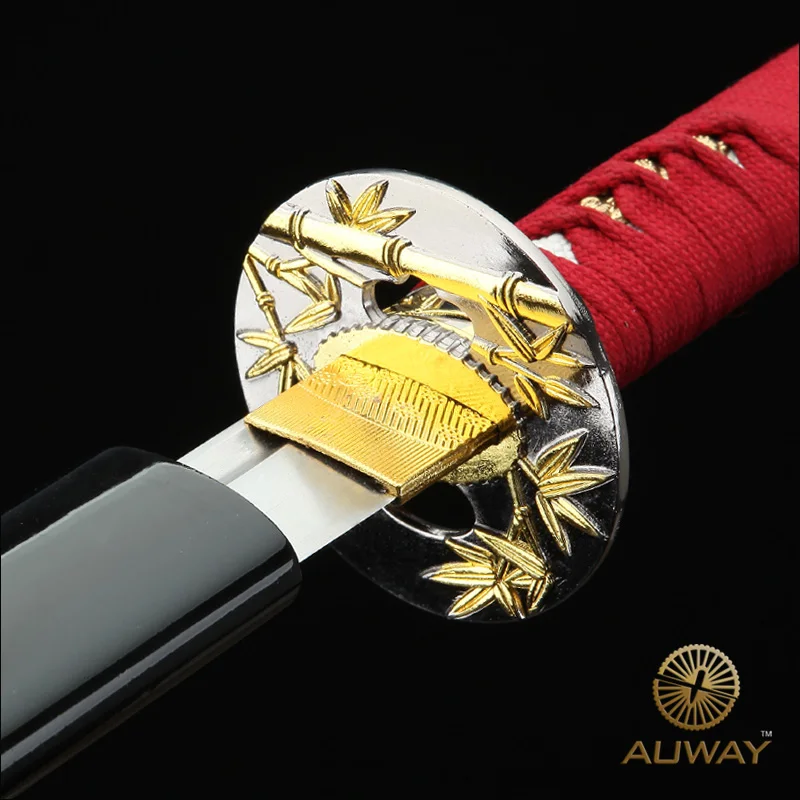 Изысканный красный меч ниндзя японский самурая. Кино Косплей острый катана