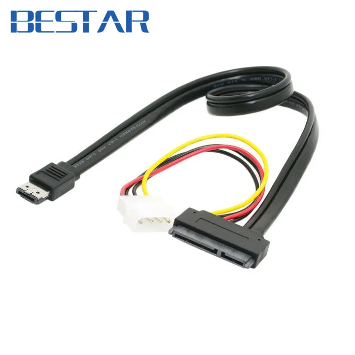 Кабель адаптер 50 см esip Power ESATA Combo на SATA 22pin и IDE 4pin 5 в 12 В для жесткого диска 3 дюйма 2
