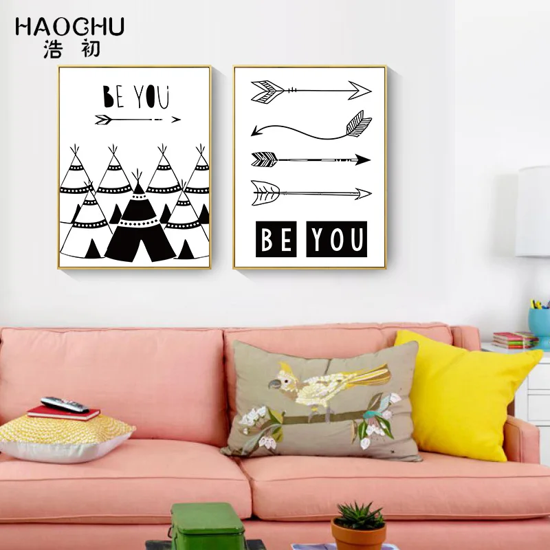 HAOCHU Современная Летающая стрела и жизнь истина для спальни декоративный