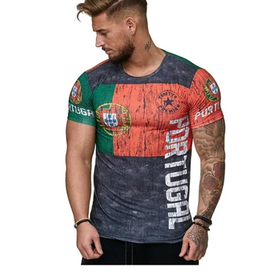 picture color 5 3D printed Russian T-shirt men summer short-sleeved German men shirt patriotic male cotton T shirt men Boutique clothing tee - Цвет: picture color 5
