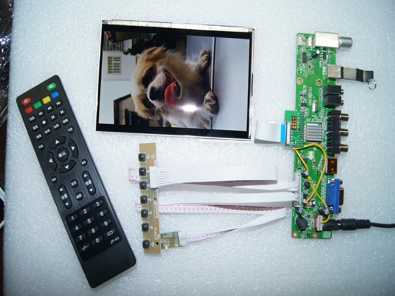 E & M 7 дюймов DIY проектор ТВ 1280*800 ЖК дисплей модуль Экран монитор USB Mp4 плеер 1080P VGA AV
