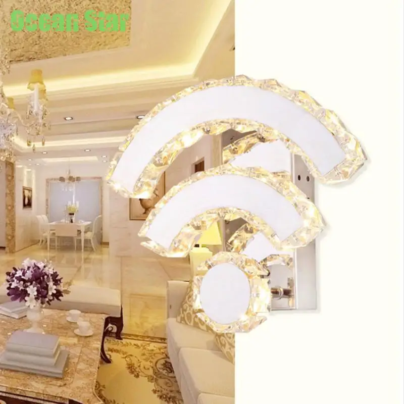 12 Вт современный настенный светильник Хрустальный стиль настенные светильники