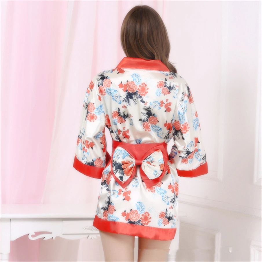 

Sexy Japanese Women Lingerie Sleepwear Robe Japanese Kimono Costume Uniform Nightgown