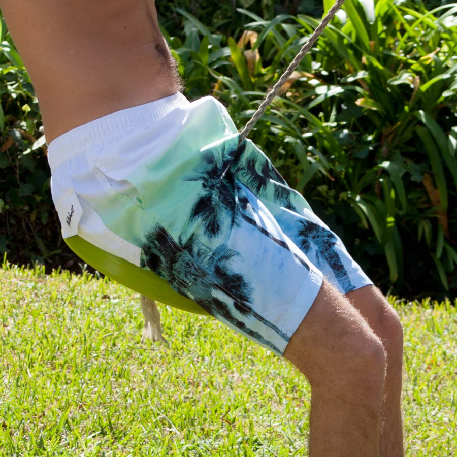 

Summer beach board short coconut tree quick-drying briefs men's swim trunk boxer men swimwear swimsuit maillot de bain 175
