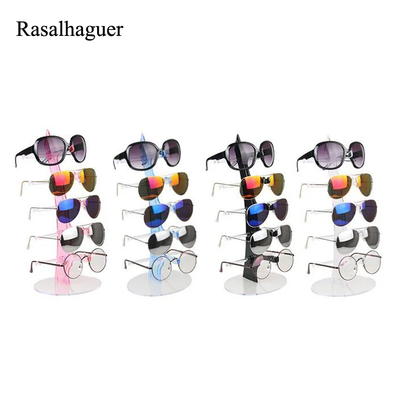 Nice 5 Layers Sunglasses Holder Glasses Display Rack Counter Stand Jewelry Show Packaging & Display Eyeglasses Storage Tool clear acrylic 3 tier eyeglass sunglasses glasses display stand table counter top retail show holder