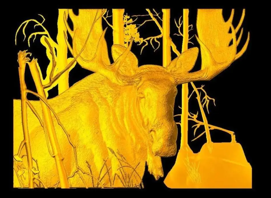

3d model relief for cnc in STL file format relief panno_elk