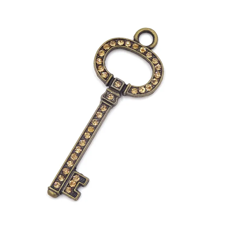 Большие винтажные брелки в виде скелета 10 шт. 61*22 мм|key go|keys userkey light |