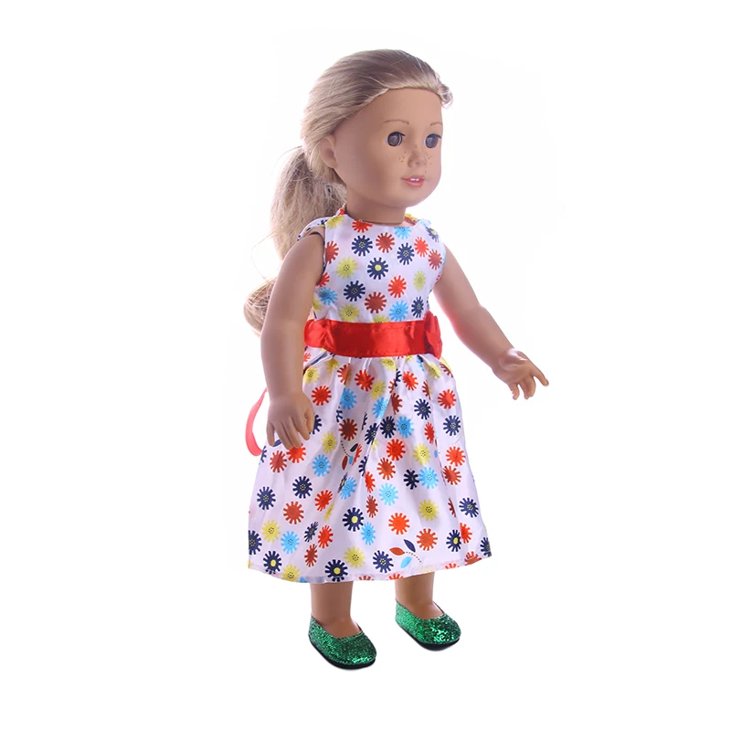 LUCKDOLL модное летнее новое платье для 1" американских кукол и 43 см куклы аксессуары для игрушечной куклы